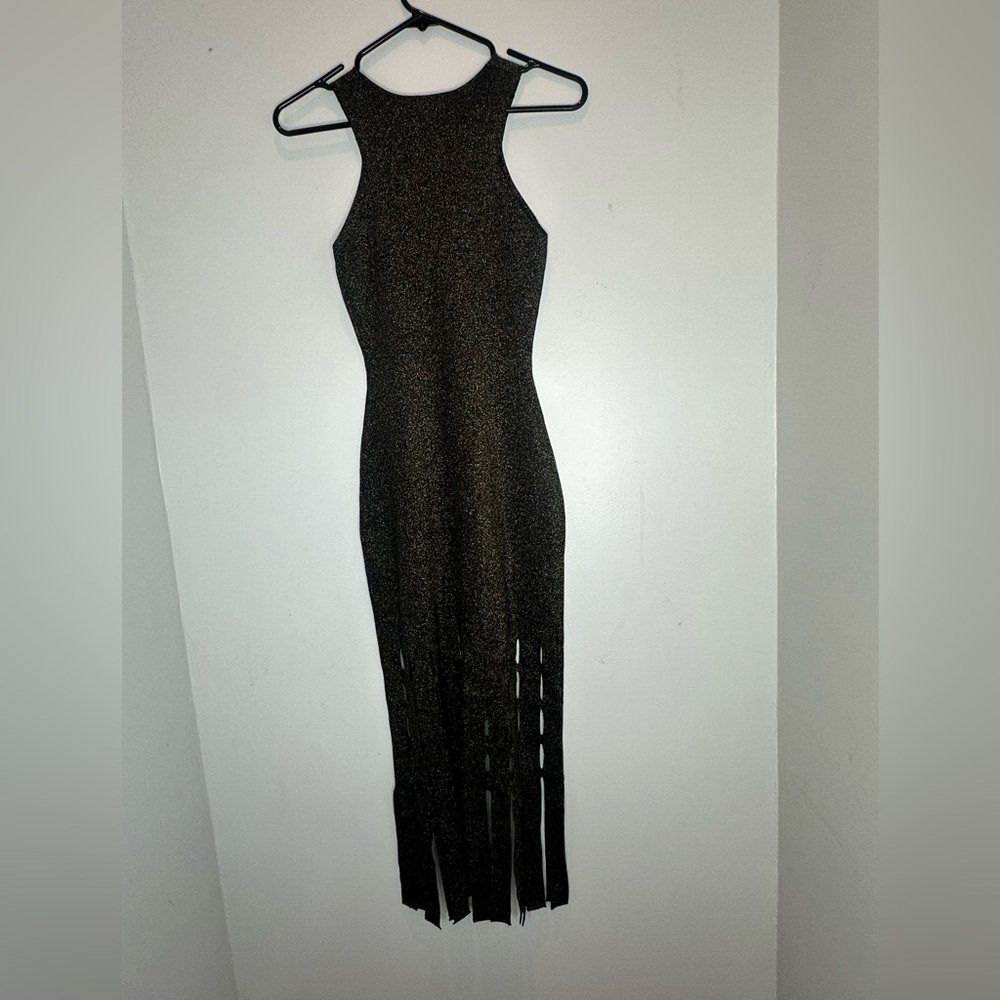 Rails Kaia Metallic Fringe Detail Knit Midi Dress - Picture 3 of 11